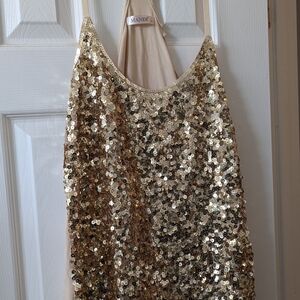 Gold Sequin Dress